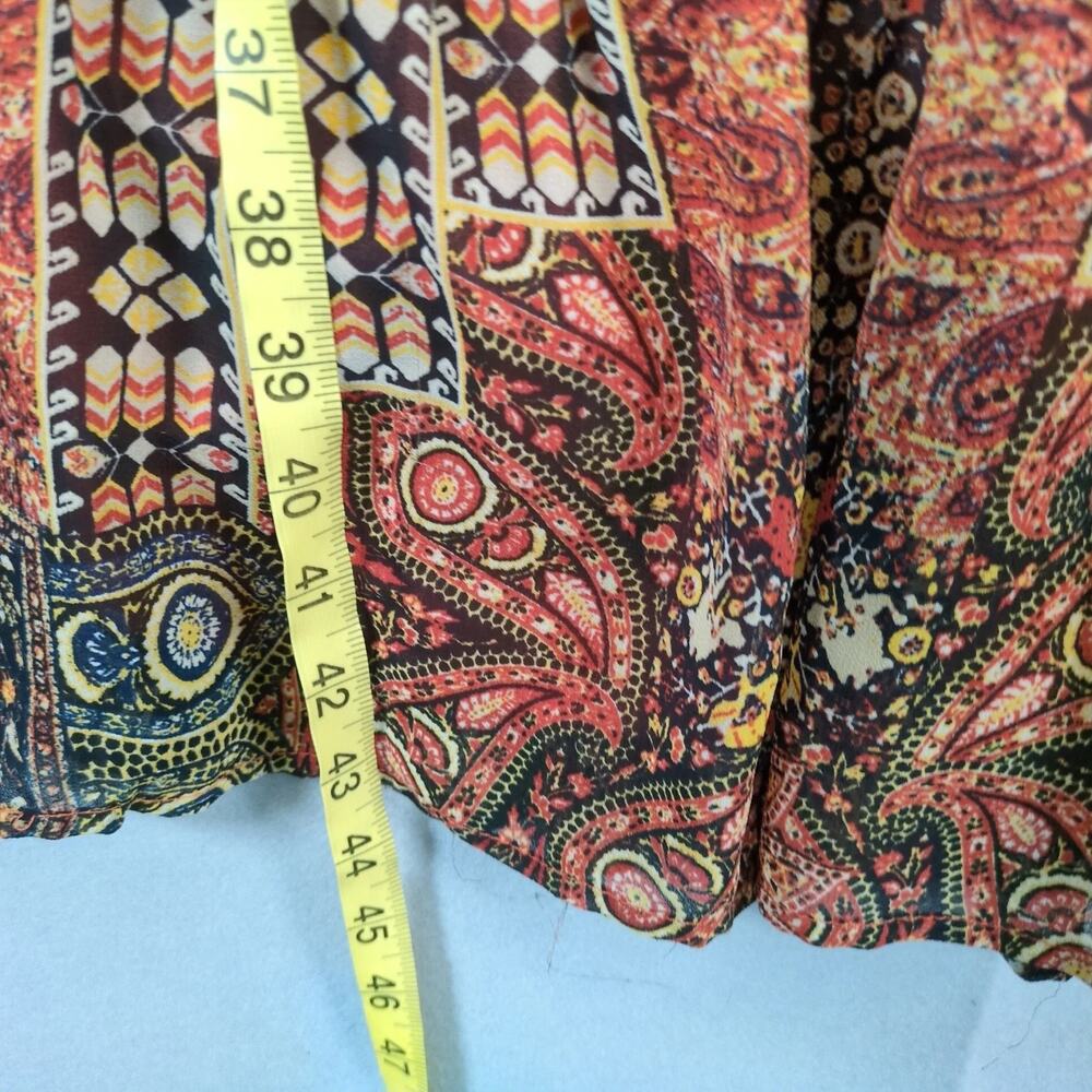 Style & Co Sheer Paisley Blouson Midi Dress Plus Size 3X Puff Slv Whimsigoth Y2K - Picture 8 of 10